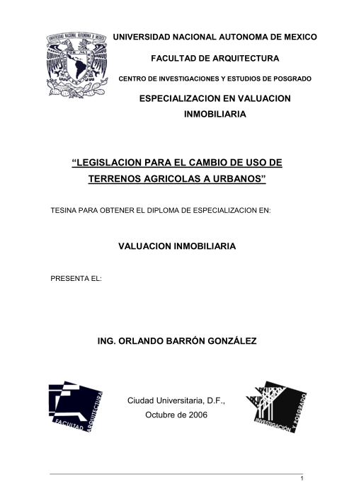 Repositorio De La Facultad De Arquitectura Legislacion Para El Cambio