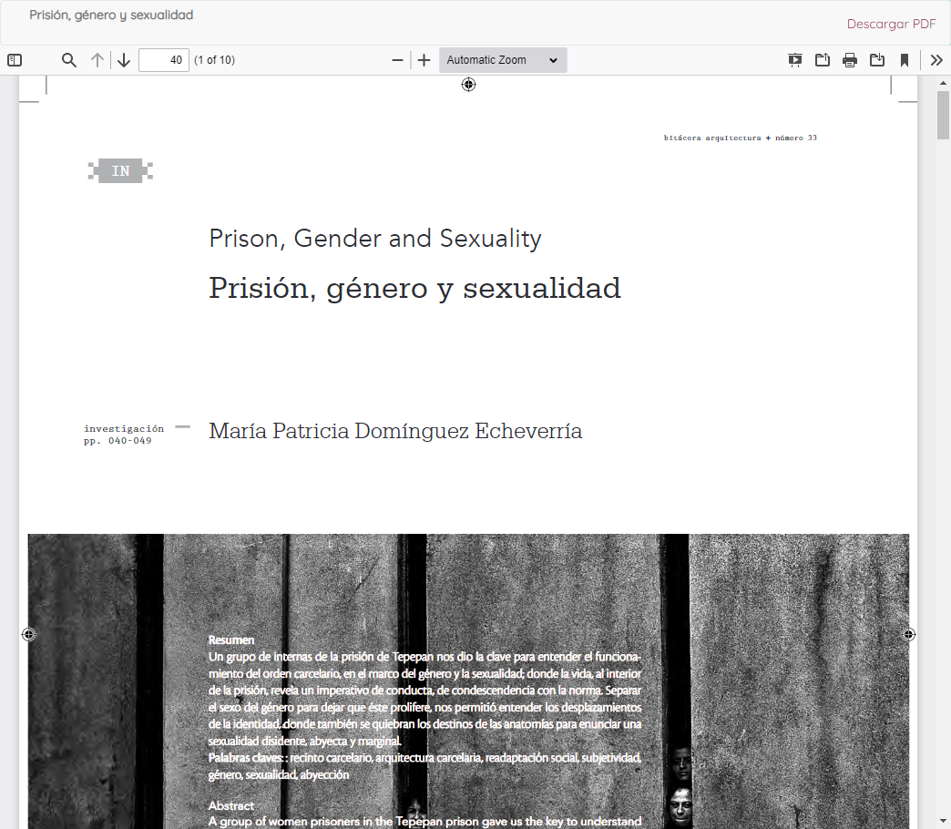 Repositorio De La Facultad De Arquitectura Prisión Género Y Sexualidad